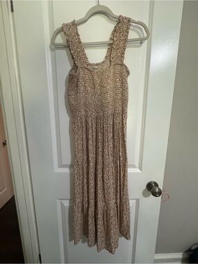 aerie embroidered midaxi dress Lace-Up Long Mermaid Prom Dress with Glitter Print Fuchsia / 18 main image 1